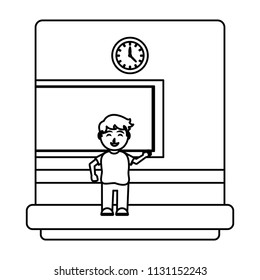 line happy student knowledge in the school classroom