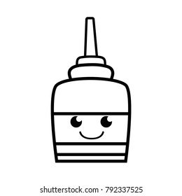 line happy and tender glue object kawaii