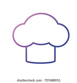 line hat chef kitchen utensil to cuisine