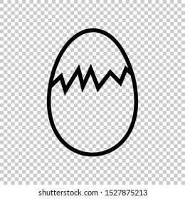 line hatched egg icon vector illustration