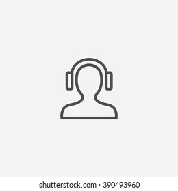 line headphones Icon