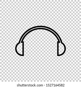 line headphones icon design flat vector