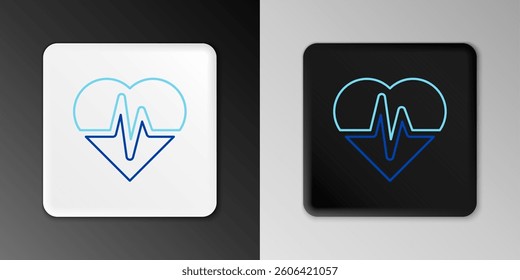 Line Health insurance icon isolated on grey background. Patient protection. Security, safety, protection, protect concept. Colorful outline concept. Vector