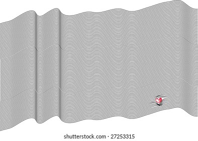 line with heart