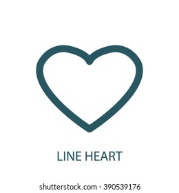 icono de corazón de línea
