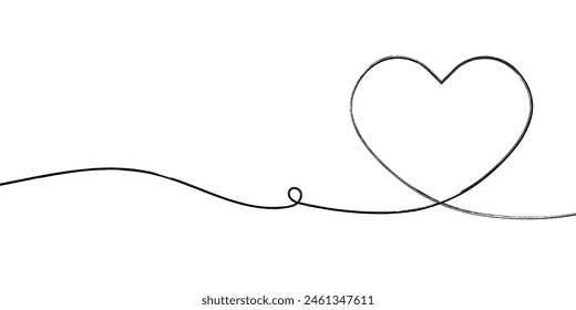Line Heart Icon. Linear style. Vector icon