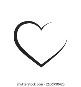 line heart icon. valentine's day, love and romantic symbol. isolated vector image