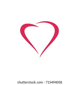 Line Heart Logo Template