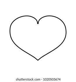 line heart love symbol of passion