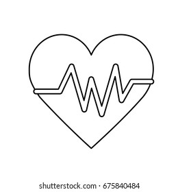 line heartbeat element to know cardiac rhythm