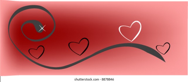 line with hearts