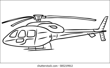 Line helicopter on a white background.