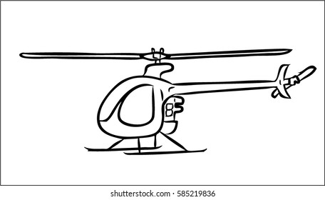 Line helicopter on a white background.