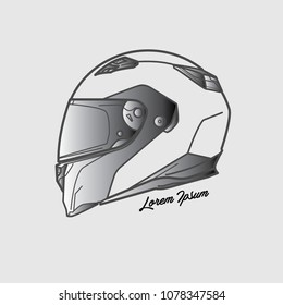 The line of helmet