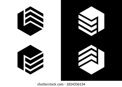 Line hexagon concept. Very suitable in various business purposes, also for icon, symbol, logo and many more.