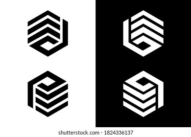 Line hexagon concept. Very suitable in various business purposes, also for icon, symbol, logo and many more.