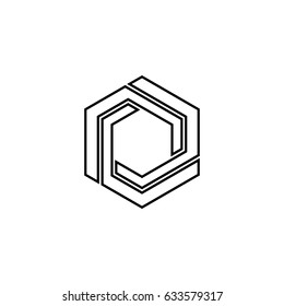 Line Hexagon Logo Concept