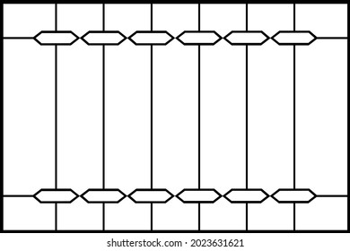 Una línea de patrón hexagonal sobre un fondo blanco