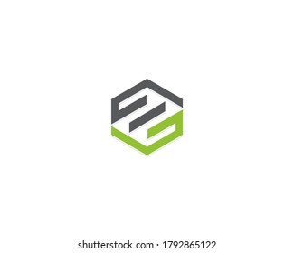 icono de diseño del logotipo del vector de hexágono de línea