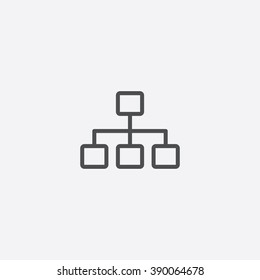 line hierarchy Icon - Shutterstock ID 390064678