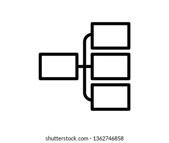 line hierarchy Icon - Vector 