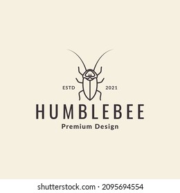 línea hipster escarabajos logo diseño vector símbolo gráfico icono ilustración idea creativa