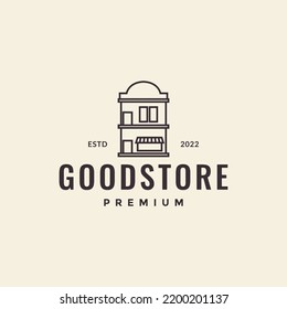 Line Hipster Old Store Logo Design