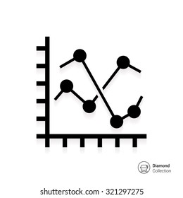 Line histogram icon