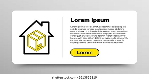 Line Home delivery services icon isolated on white background. Colorful outline concept. Vector