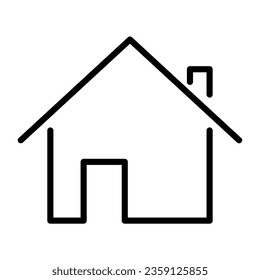 Line home icon. House symbol. Vector illustration isolated on white background

