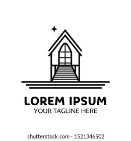 line home logo design vector