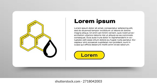 Line Honeycomb icon isolated on white background. Honey cells symbol. Sweet natural food. Colorful outline concept. Vector