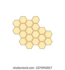 Line honeycomb vector icon. Bees hive symbol. Vector illustration isolated on white background.