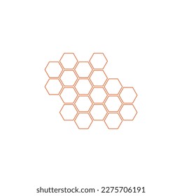 Icono vectorial de peine de miel de línea. Símbolo de colmena de abejas. Ilustración vectorial aislada en fondo blanco.