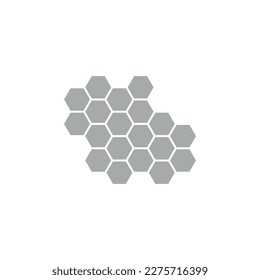 Line honeycomb vector icon. Bees hive symbol. Vector illustration isolated on white background.