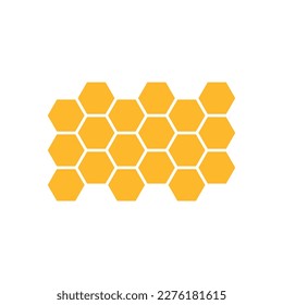 Line honeycomb vector icon. Bees hive symbol. Vector illustration isolated on white background.