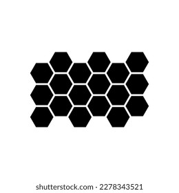 Line honeycomb vector icon. Bees hive symbol. Vector illustration isolated on white background.
