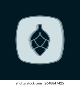 Line Hop icon isolated on black background. Flat filled outline style with shadow. Vector