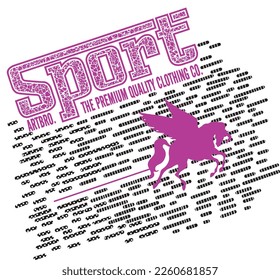 line and horse figure print pattern suitable for textile white background