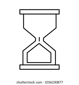 line hourglass classic object to control the time