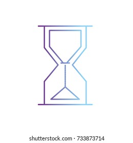 line hourglass object design to know the time