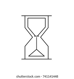 line hourglass object design to know the time