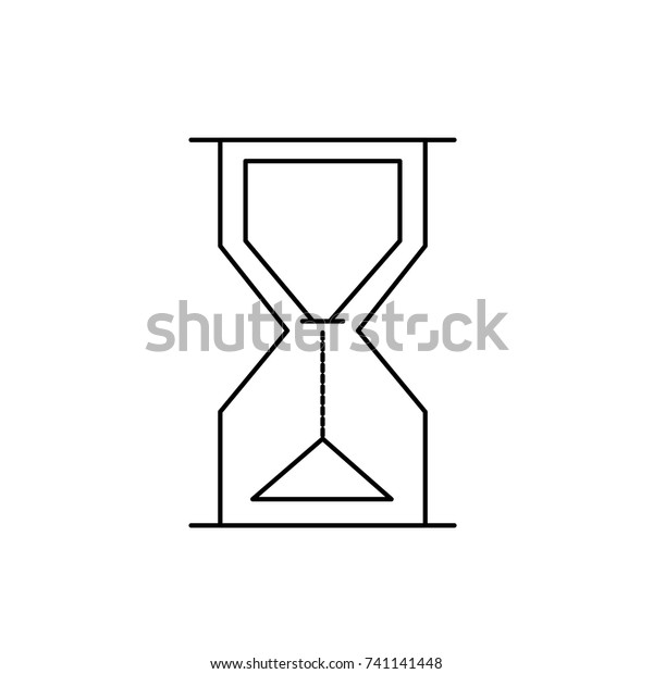 Line Hourglass Object Design Know Time Stock Vector Royalty Free 741141448 Shutterstock 1486