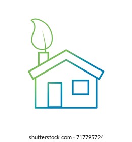 line house with ecological leaf to environment care
