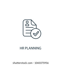 Line Hr planning icon. Simple element illustration. Hr planning symbol design from HR collection. Can be used in web and mobile.