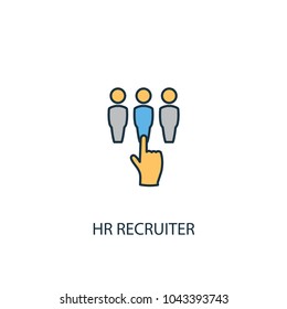 Line Hr recruiter icon. Simple element illustration. Hr recruiter symbol design from HR collection. Can be used in web and mobile.