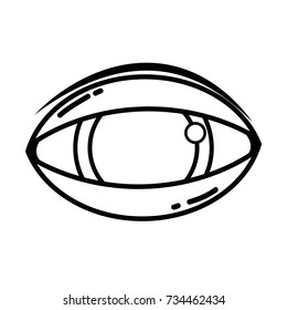 line human eye to optical vision icon