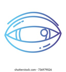 line human eye to optical vision icon