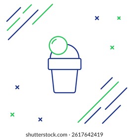 Line Ice cream icon isolated on white background. Sweet symbol. Colorful outline concept. Vector