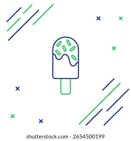Line Ice cream icon isolated on white background. Sweet symbol. Colorful outline concept. Vector